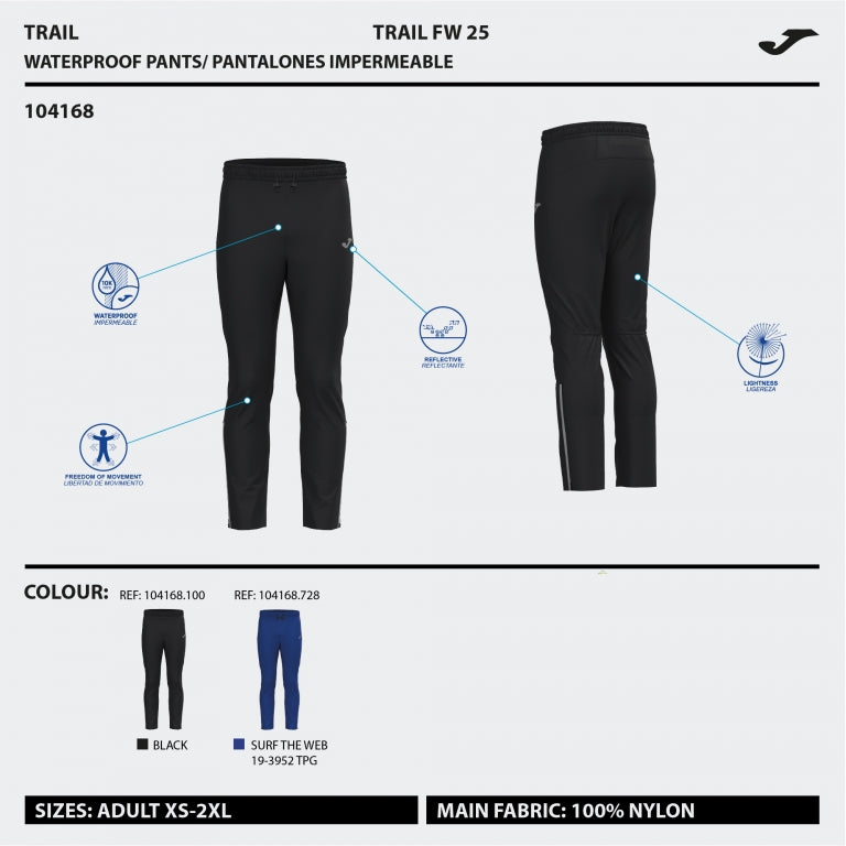 Pantalon Trail Homme Joma R-Nature Bleu – vue 10