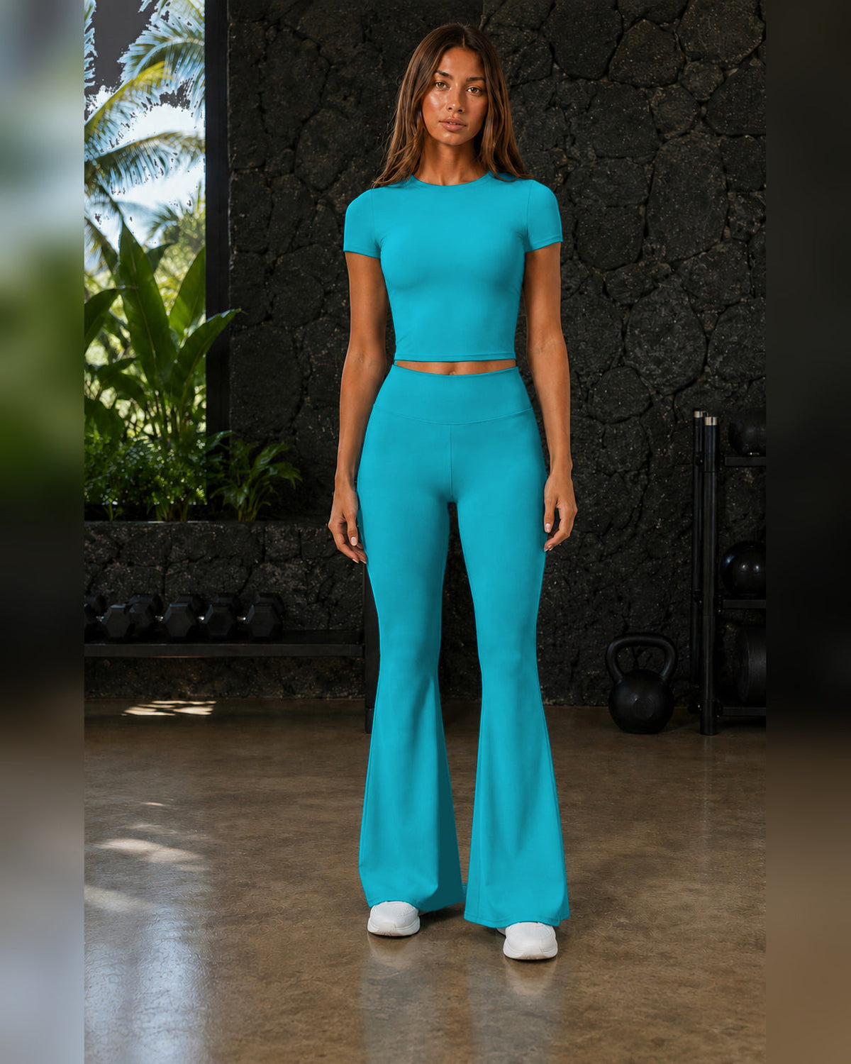 FITLINE Lagoon 02 — Tenue fitness femme — Turquoise — vue principale