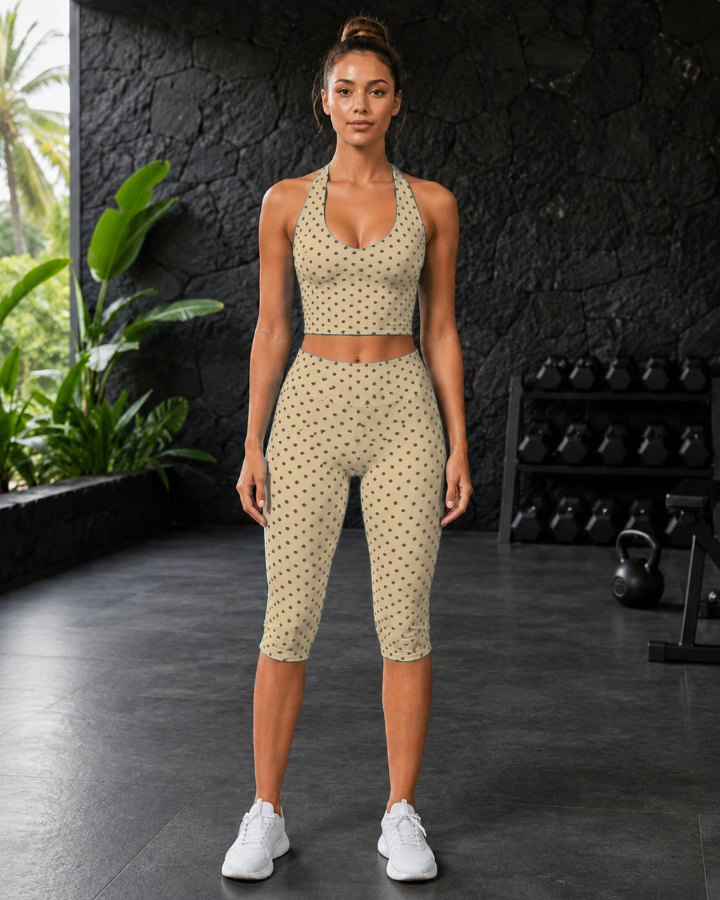 FITLINE Riviera 09 — Tenue fitness femme — Sable — vue principale
