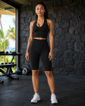 FITLINE Seamless Muse ensemble cycliste femme Noir — visuel local La Réunion