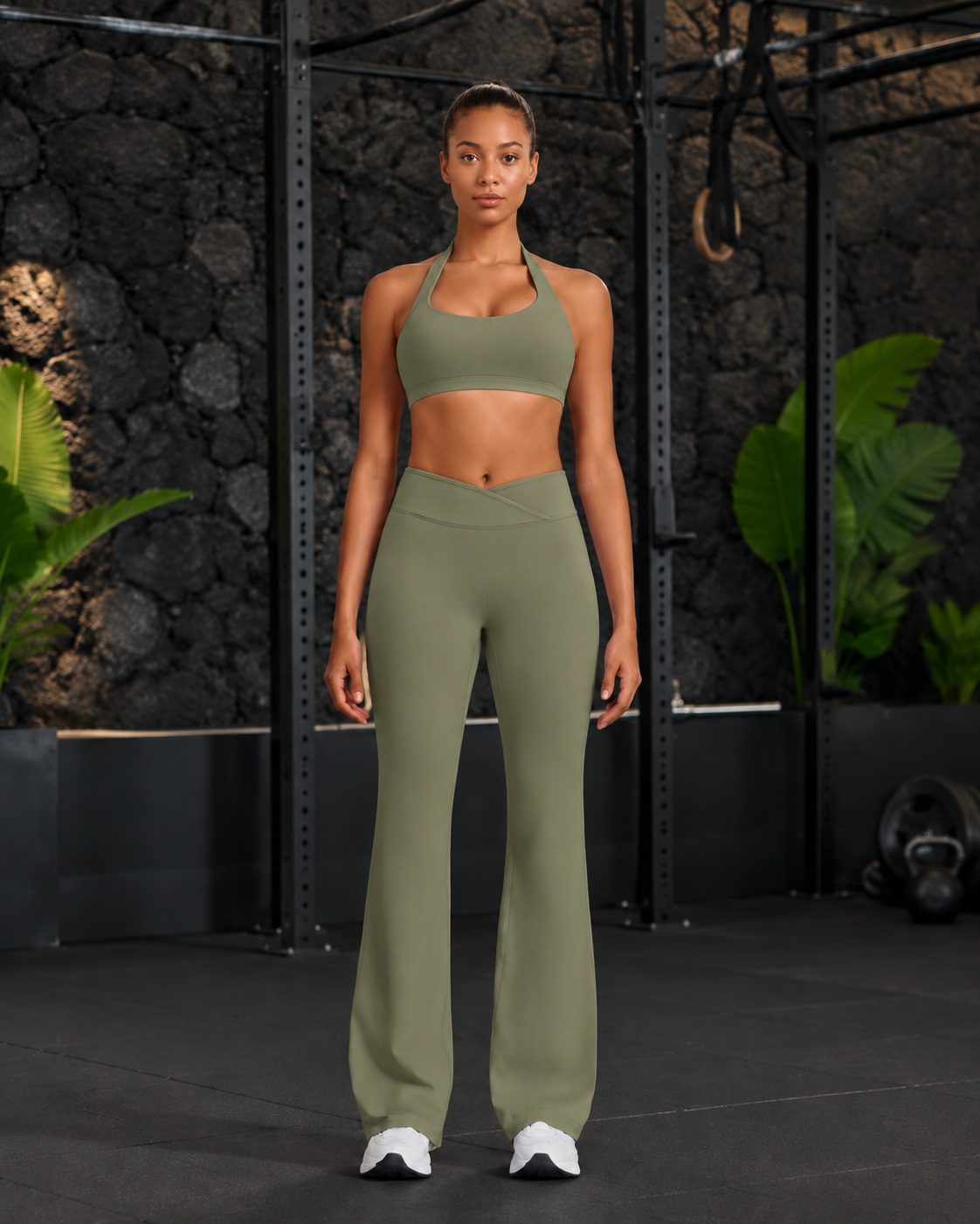 FITLINE Motion 02 kaki — tenue fitness femme à La Réunion