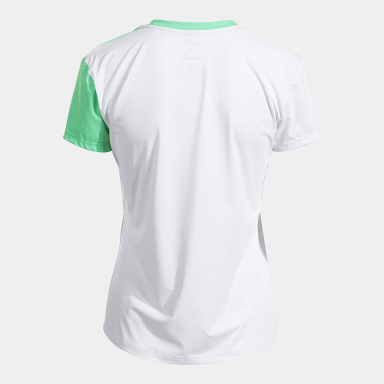 TEE SHIRT JOMA PADEL FEMME CHALLENGE BLANCO VERDE