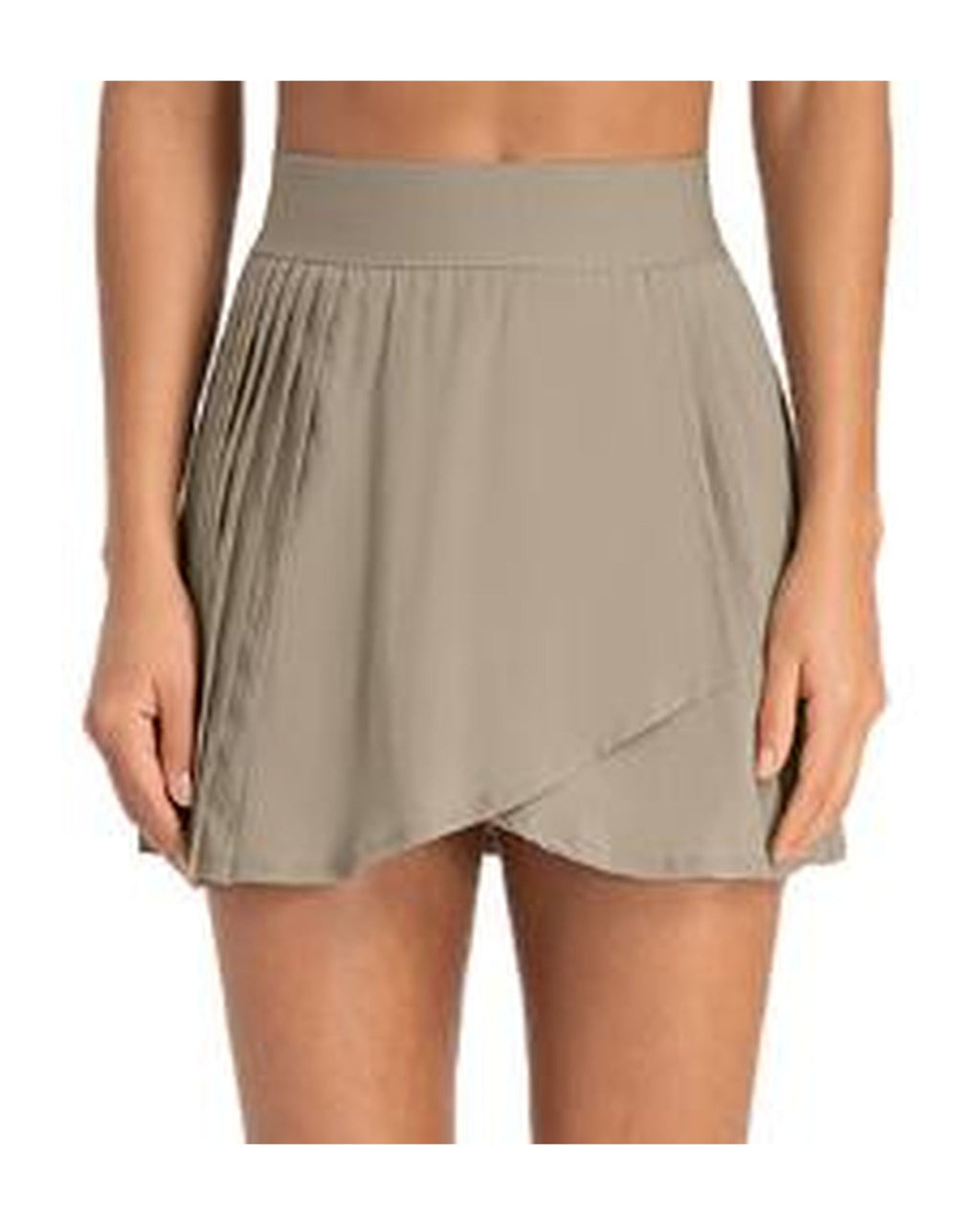 Jupe de padel PADEL TECHLINE High Waist blanche - vue de face