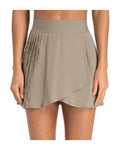 Jupe de padel PADEL TECHLINE High Waist blanche - vue de face