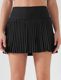 Jupe de padel femme Air Pleat noire – vue de face