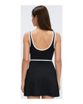 Robe de padel PADEL TECHLINE Contrast blanche - vue de face