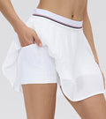 PADEL TECHLINE – Jupe Block Pleat blanc – détail short intérieur