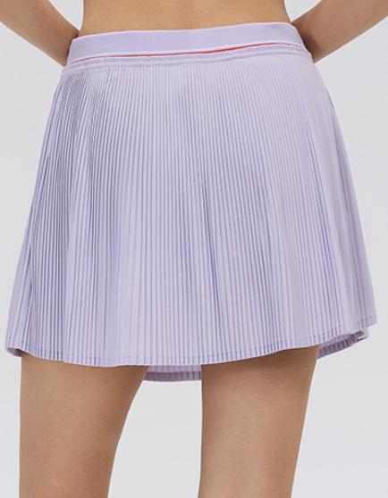 PADEL TECHLINE – Jupe Block Pleat violet – vue dos