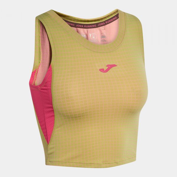 Débardeur de running femme Joma R-City vert lime