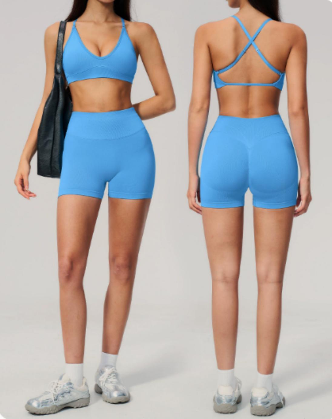FITLINE Seamless Cross — Ensemble short femme — vue 01