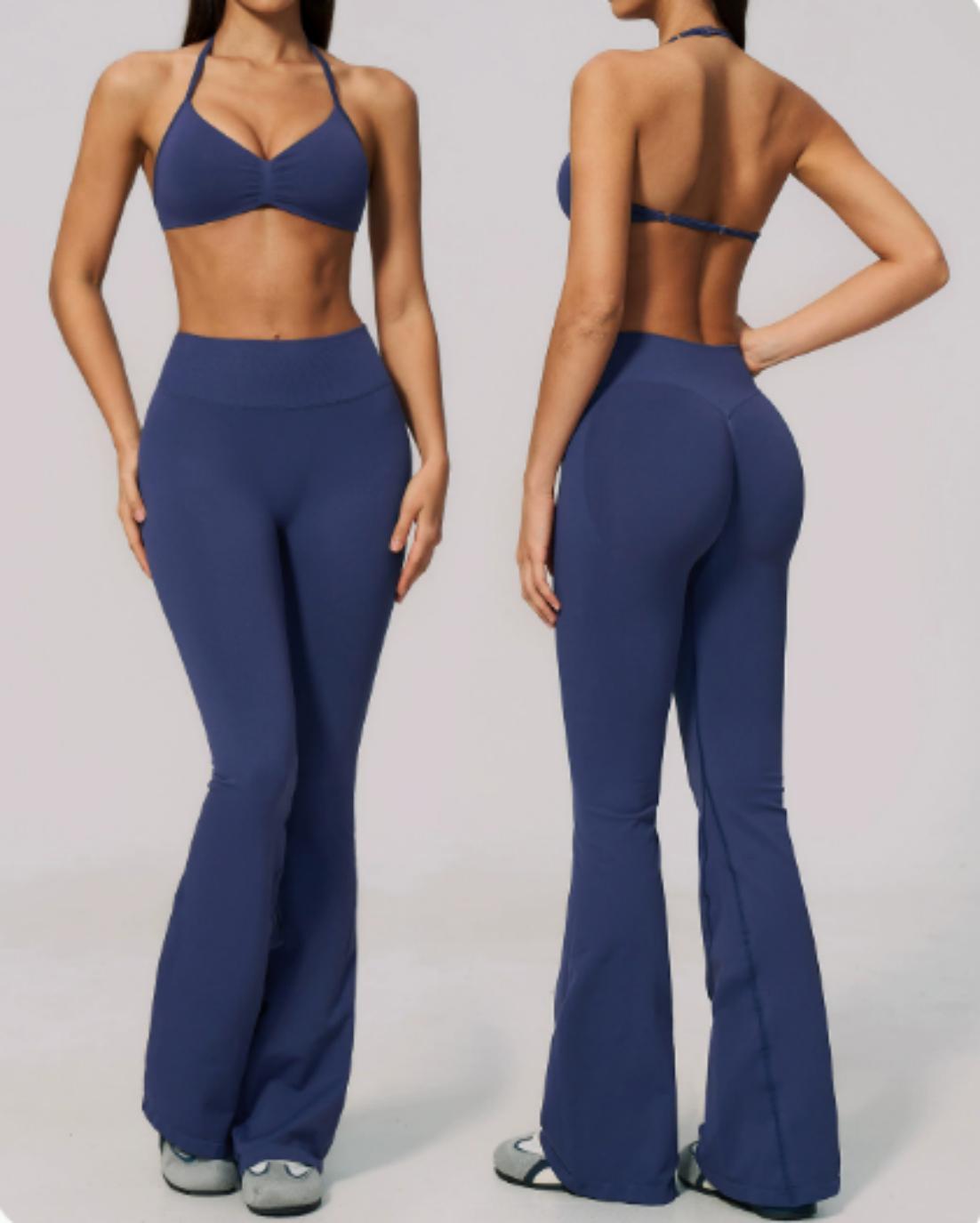 FITLINE Seamless Twist — Ensemble pantalon évasé femme — vue 01