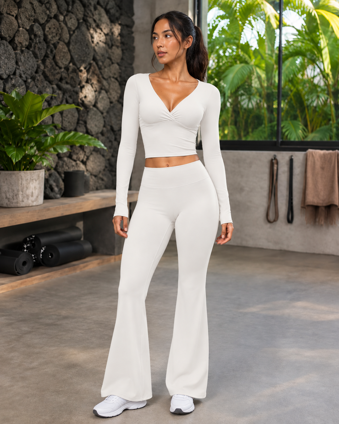FITLINE Aura 01 — Blanc — visuel réaliste La Réunion — format 4:5