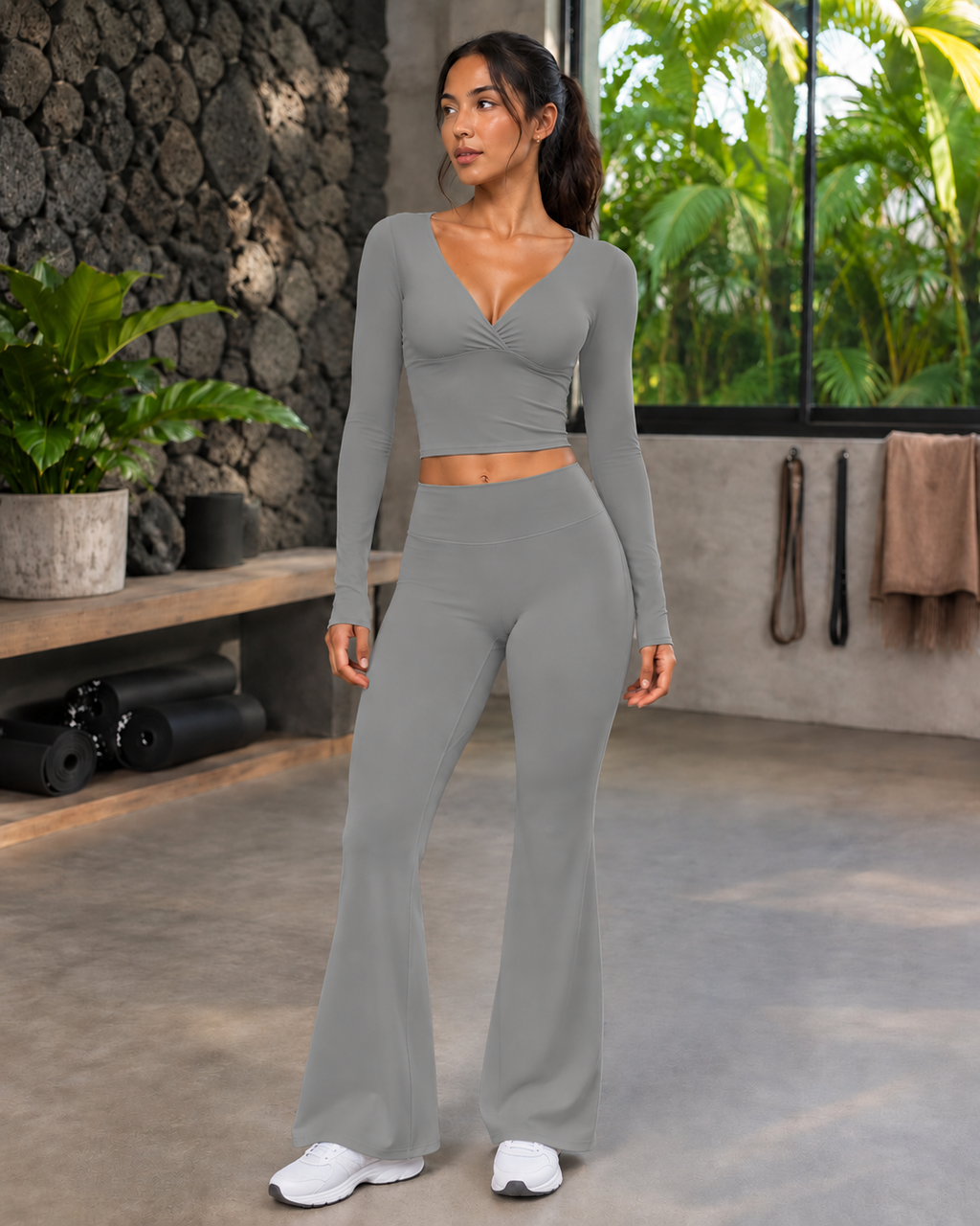 FITLINE Aura 01 — Gris — visuel réaliste La Réunion — format 4:5