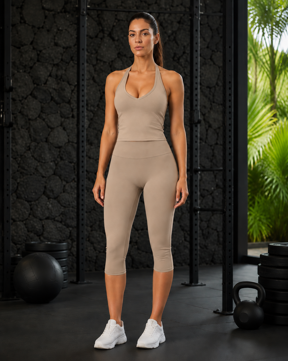 FITLINE Pulse 07 — Sable — tenue fitness femme à La Réunion