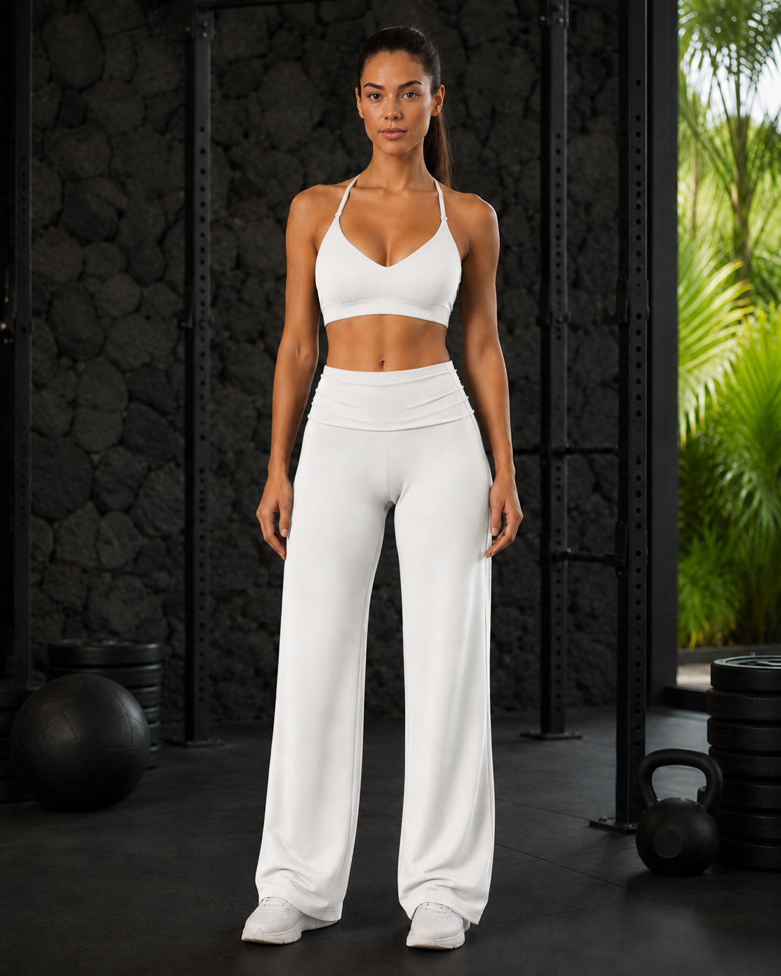 FITLINE Pulse 17 — Blanc — tenue fitness femme à La Réunion