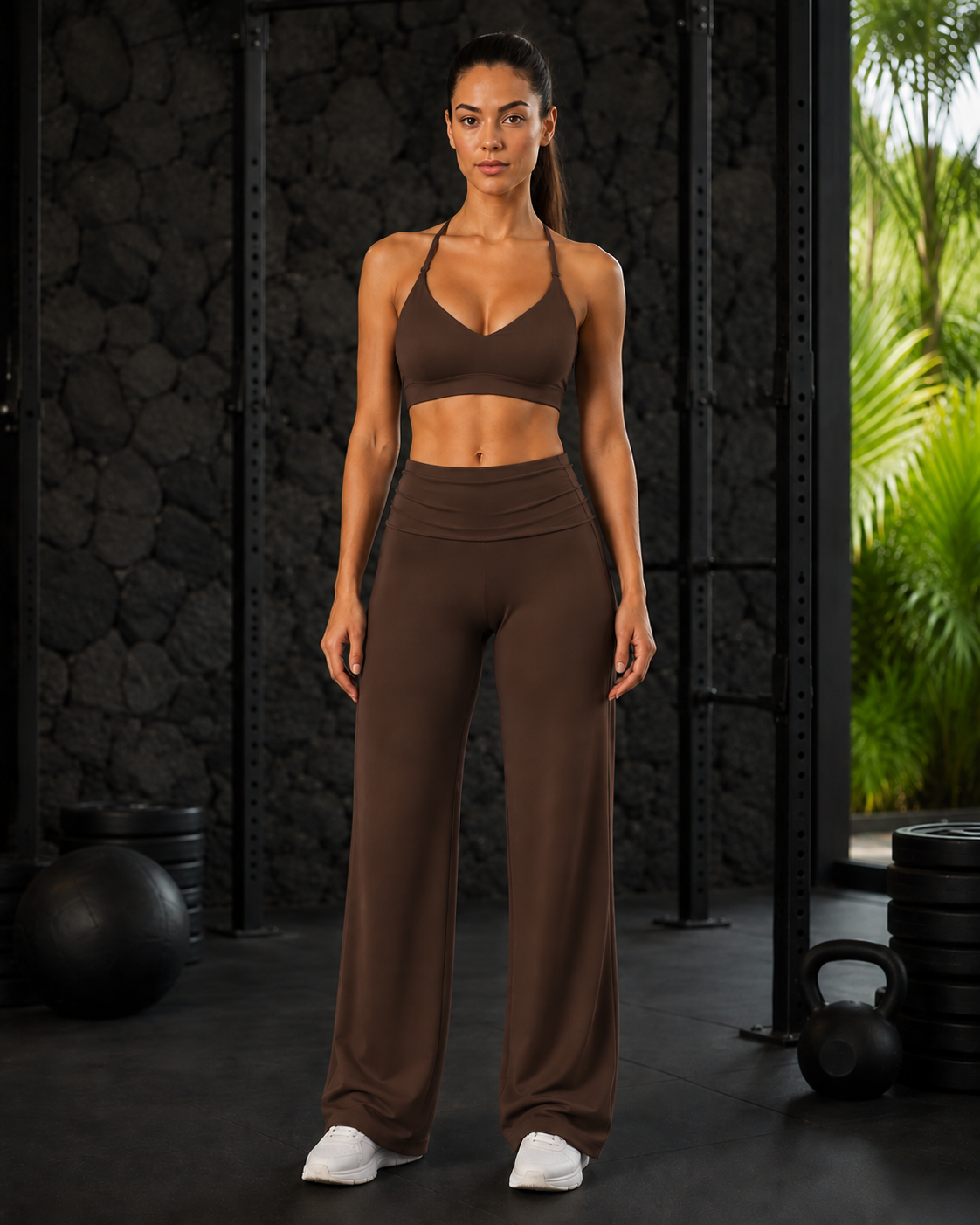 FITLINE Pulse 17 — Chocolat — tenue fitness femme à La Réunion
