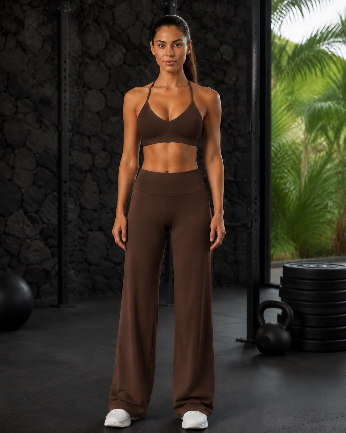FITLINE Pulse 18 — Chocolat — tenue fitness femme à La Réunion