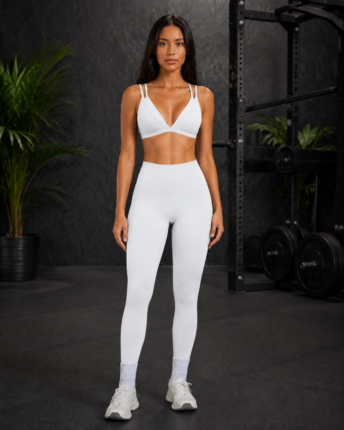 FITLINE Pulse 21 — Blanc — tenue fitness femme à La Réunion