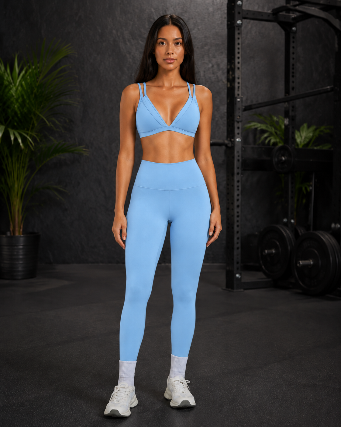 FITLINE Pulse 21 — Bleu ciel — tenue fitness femme à La Réunion