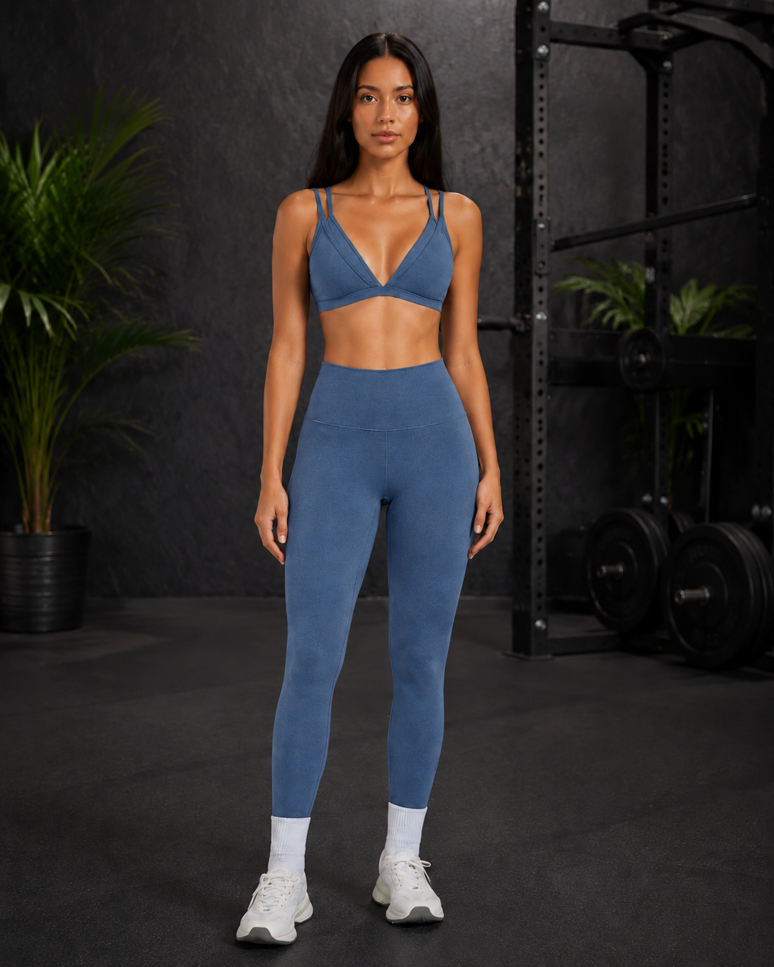 FITLINE Pulse 21 — Bleu denim — tenue fitness femme à La Réunion