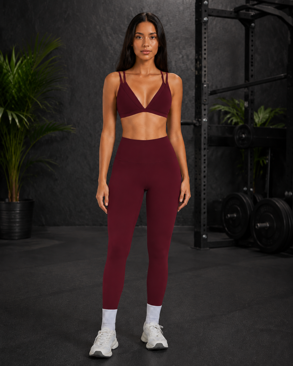 FITLINE Pulse 21 — Bordeaux — tenue fitness femme à La Réunion