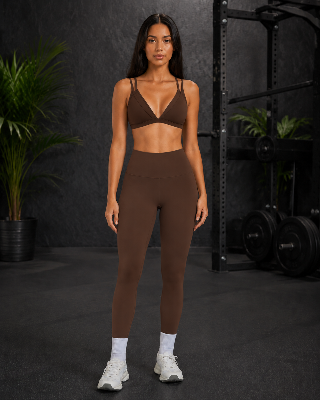 FITLINE Pulse 21 — Chocolat — tenue fitness femme à La Réunion