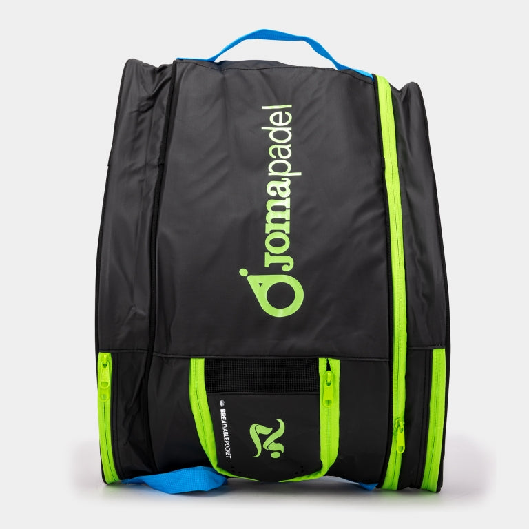 Sac de padel Joma Juanlu Esbri noir vert - vue de face