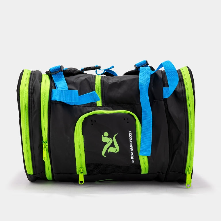 Sac de padel Joma Juanlu Esbri noir vert - vue latérale et compartiment