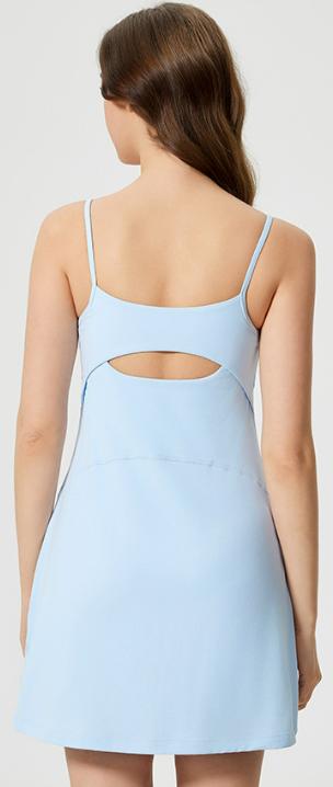 Robe de padel femme Cool Breeze bleu clair – vue de dos