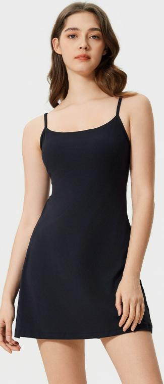 Robe de padel femme Cool Breeze noire – vue de face
