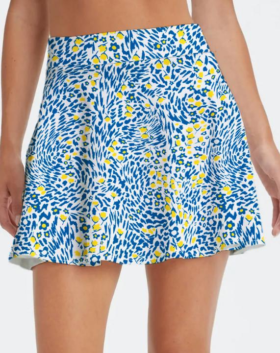 PADEL TECHLINE – Jupe Floral Court bleu imprimé – vue principale