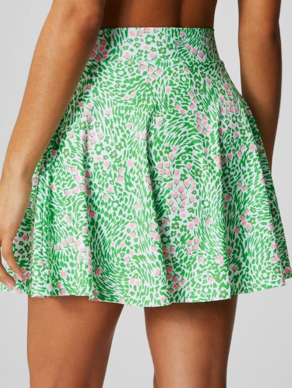 PADEL TECHLINE – Jupe Floral Court vert imprimé – vue principale