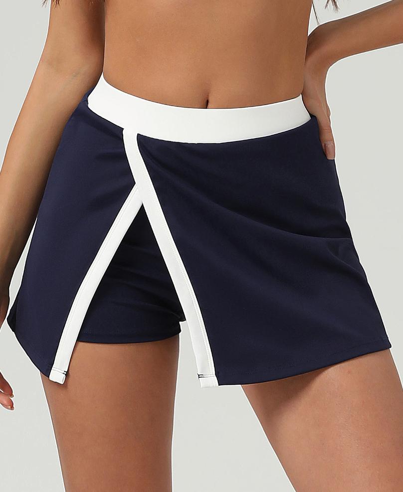 PADEL TECHLINE – Jupe V Contrast bleu nuit – vue principale